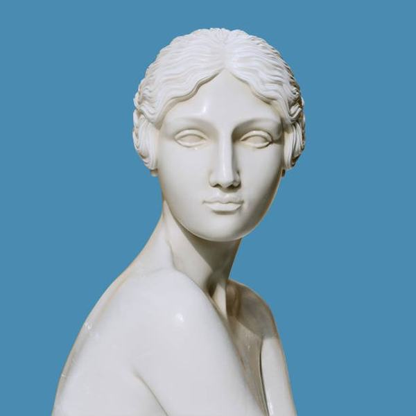 An ancient mable bust of a woman